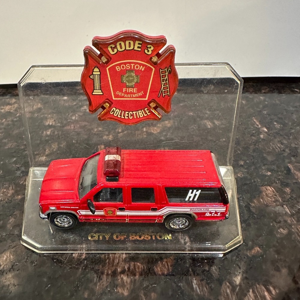 Code 3 Boston Fire Dept H1 Special Diecast GMC 1:64 Limited Ed Retired VTG